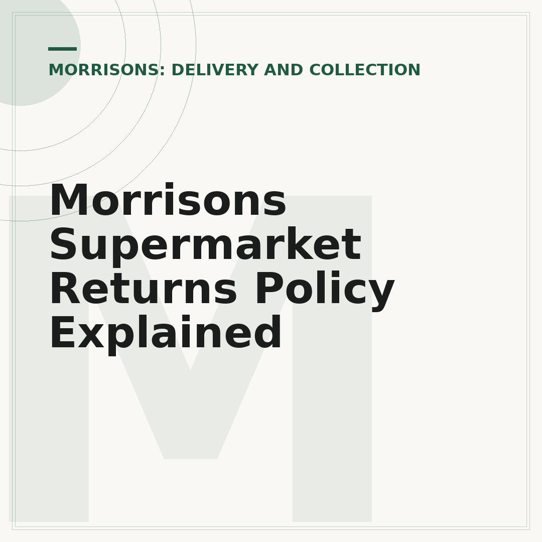 Morrisons Supermarket Returns Policy Explained