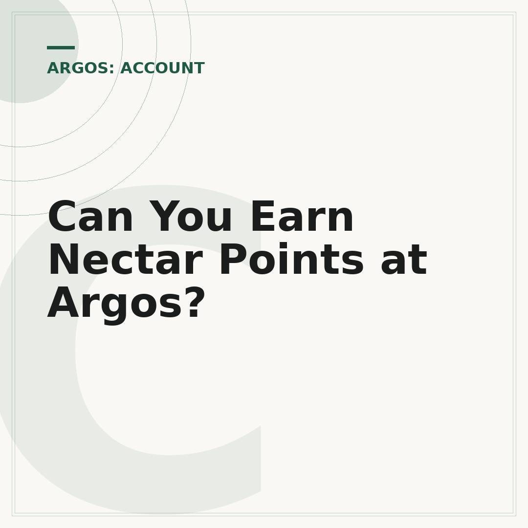 Can You Earn Nectar Points at Argos?
