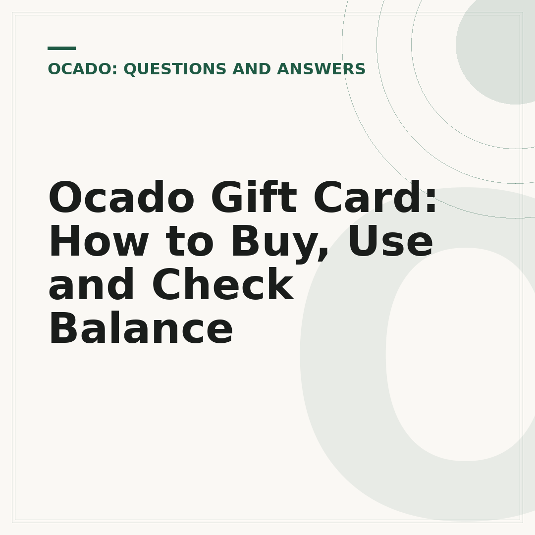 Ocado Gift Card: How to Buy, Use and Check Balance