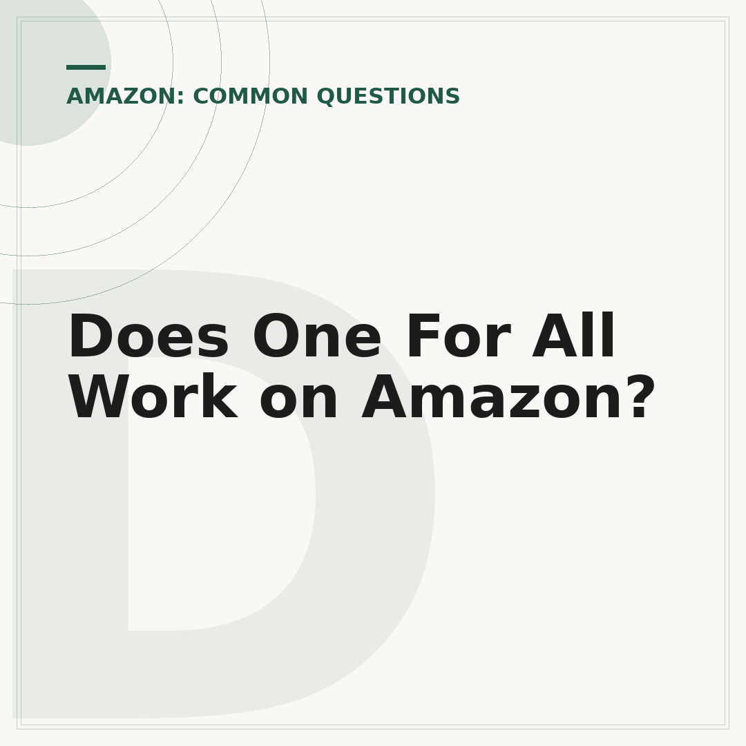 Does One For All Work on Amazon?