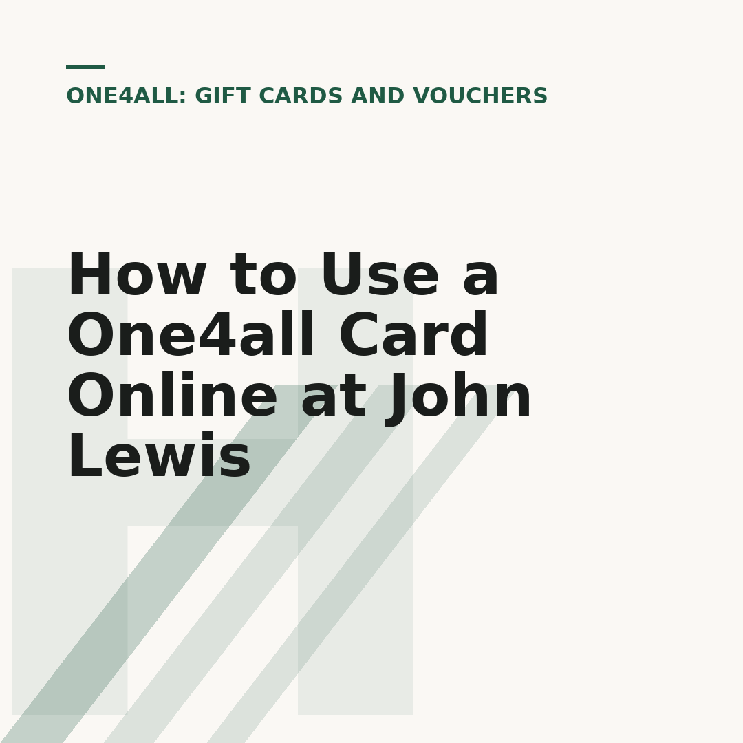 How to Use a One4all Card Online at John Lewis