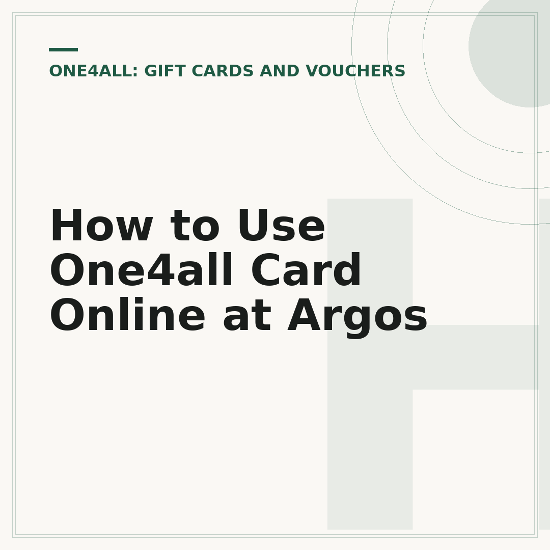 How to Use One4all Card Online at Argos