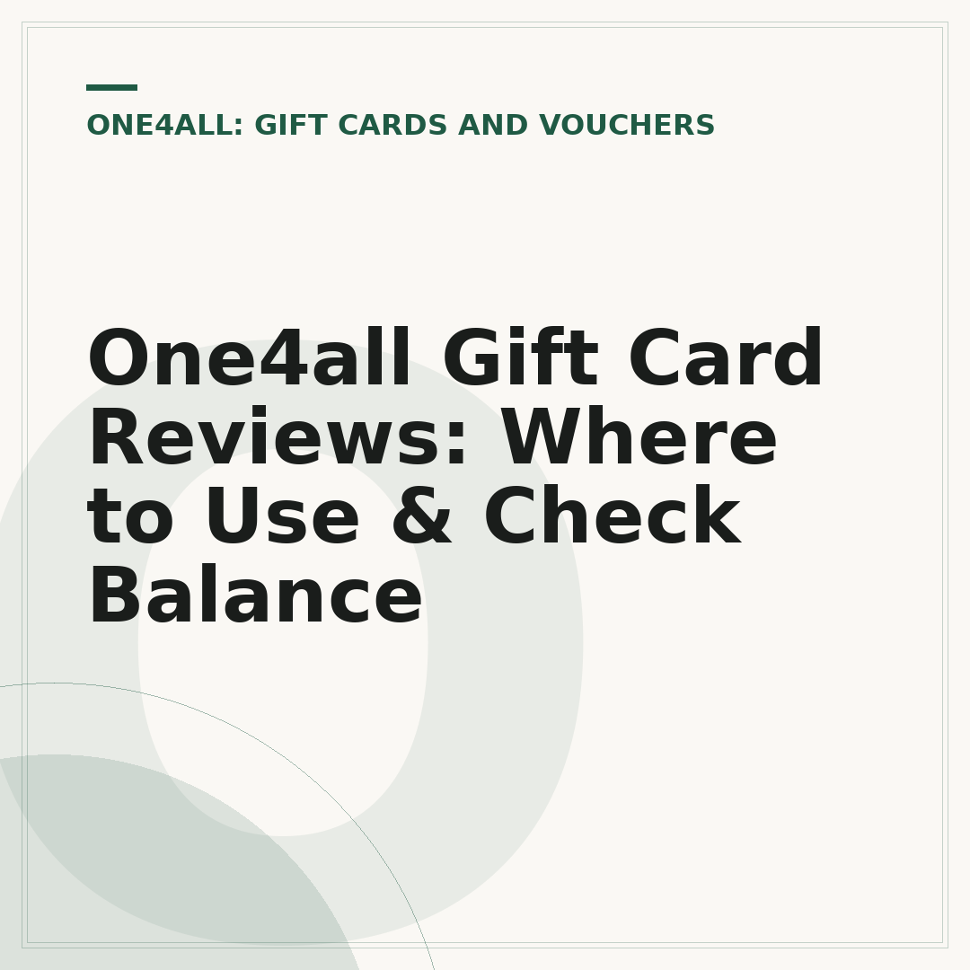 One4all Gift Card Reviews: Where to Use & Check Balance