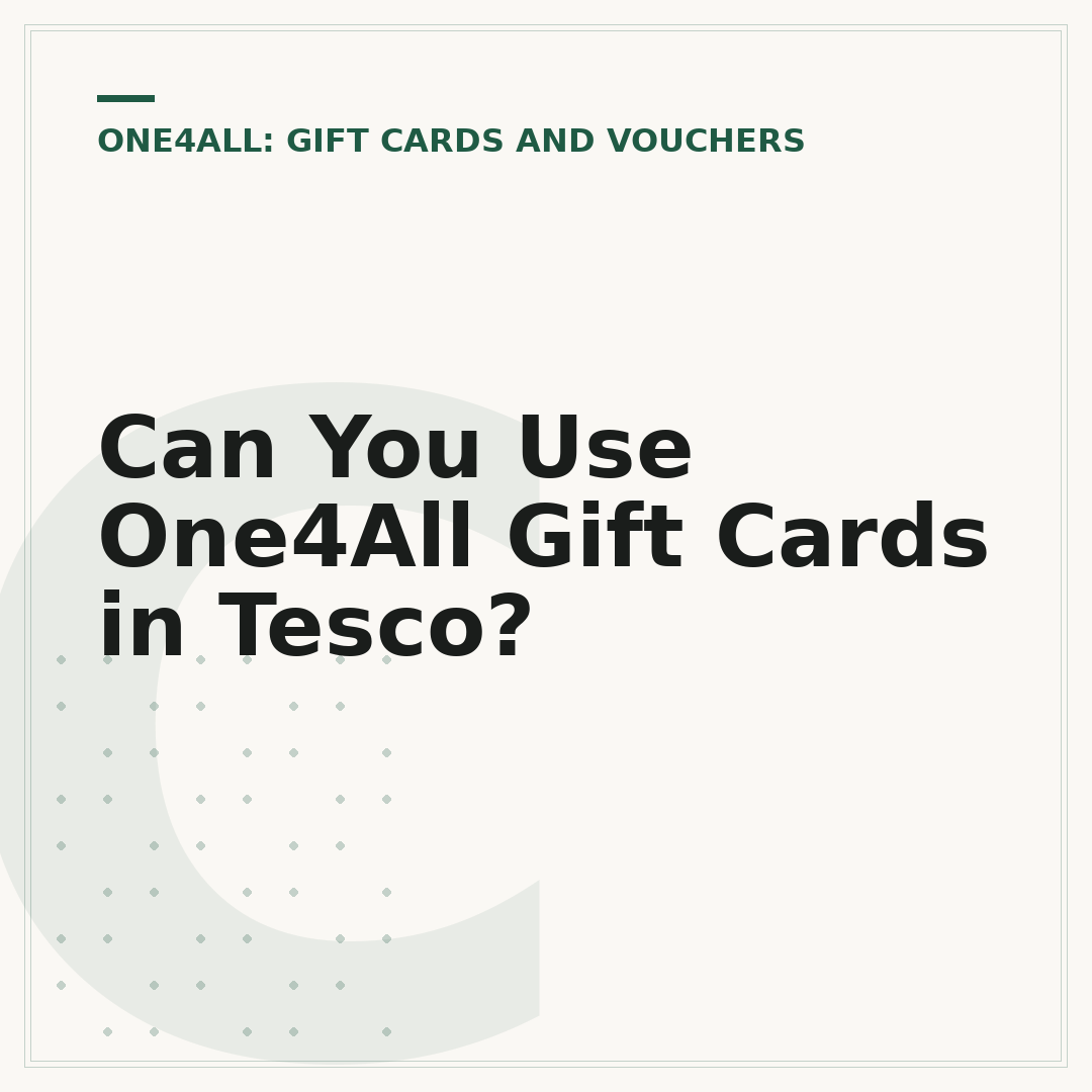 Can You Use One4All Gift Cards in Tesco?