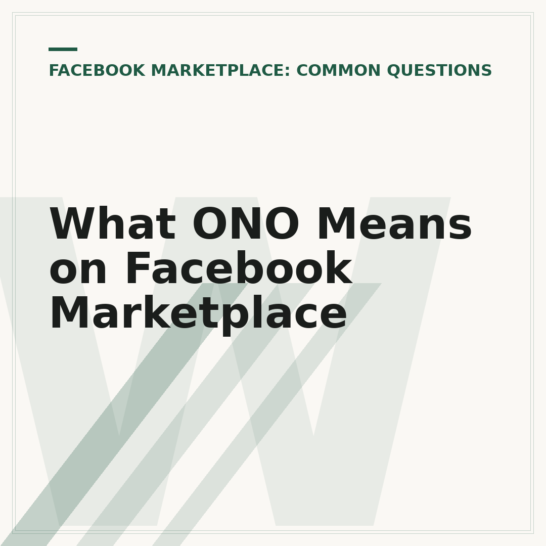 What ONO Means on Facebook Marketplace