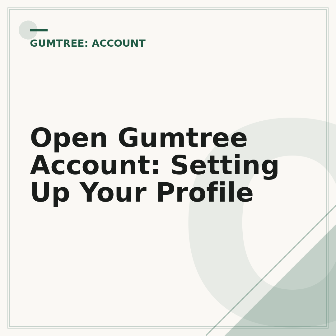 Open Gumtree Account: Setting Up Your Profile