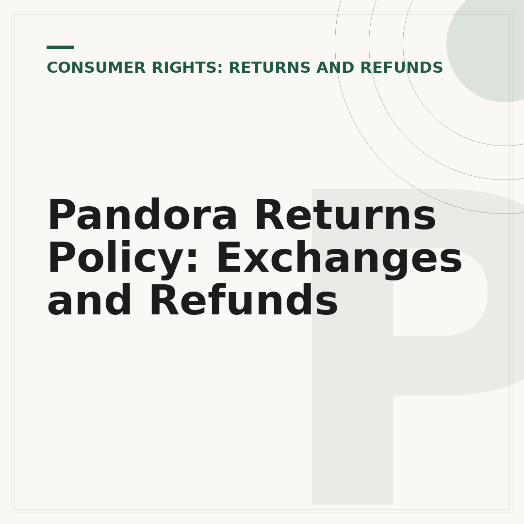 Pandora Returns Policy: Exchanges and Refunds