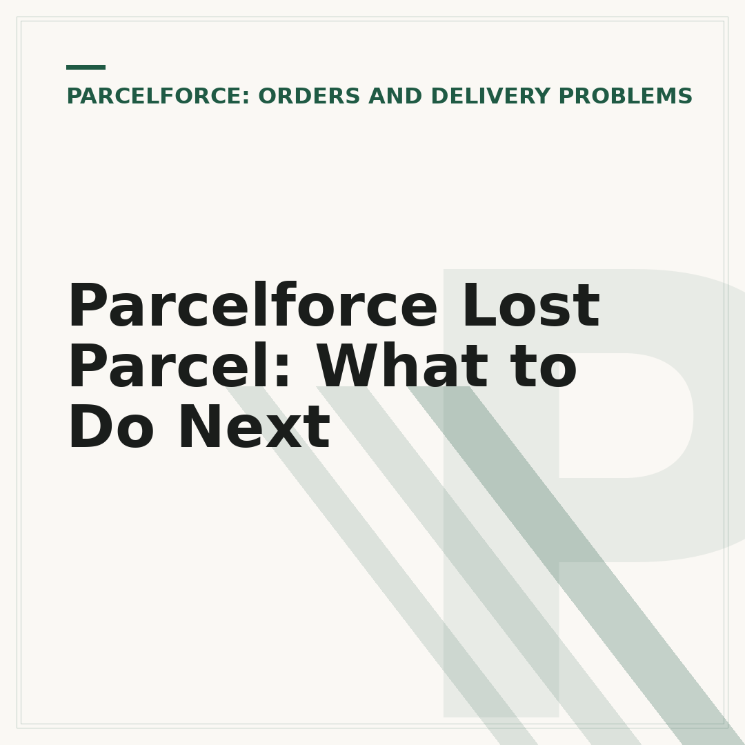 Parcelforce Lost Parcel: What to Do Next