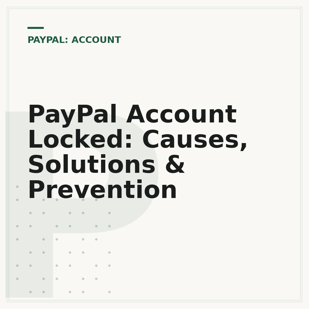 PayPal Account Locked: Causes, Solutions & Prevention