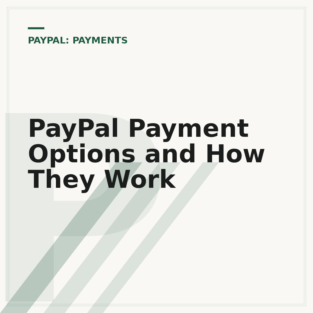 PayPal Payment Options and How They Work