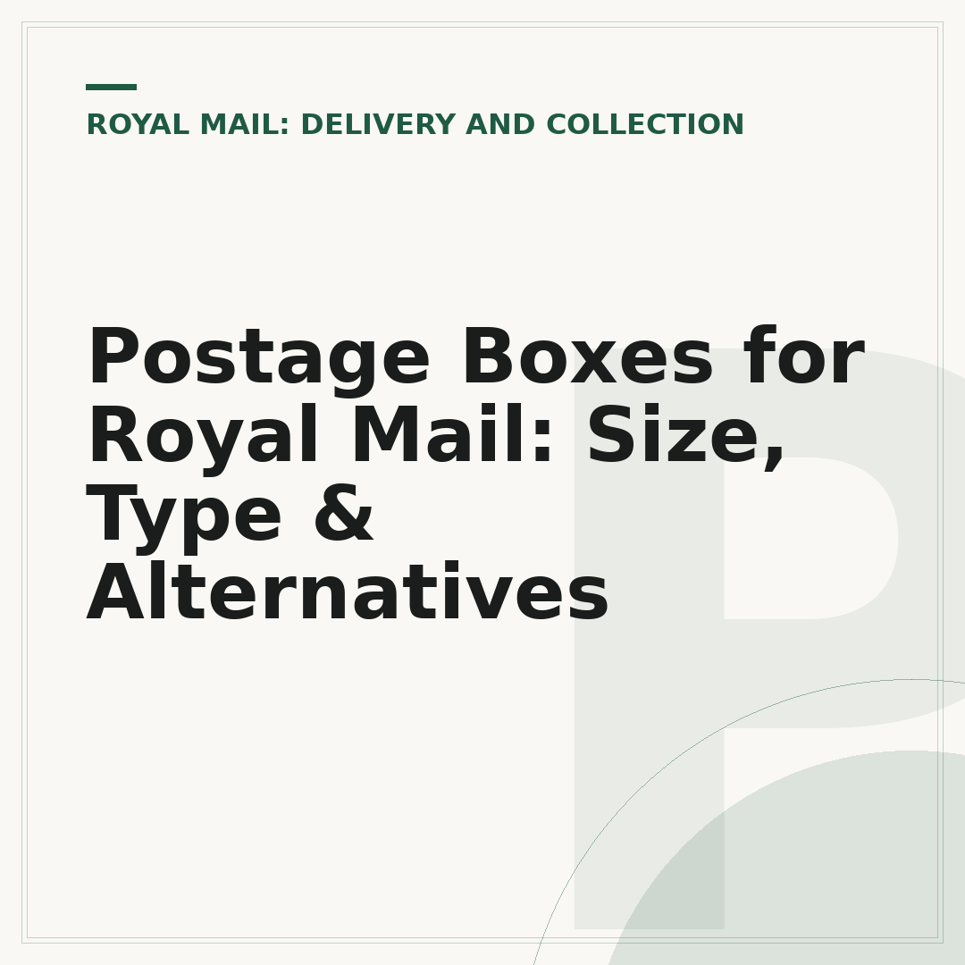Postage Boxes for Royal Mail: Size, Type & Alternatives