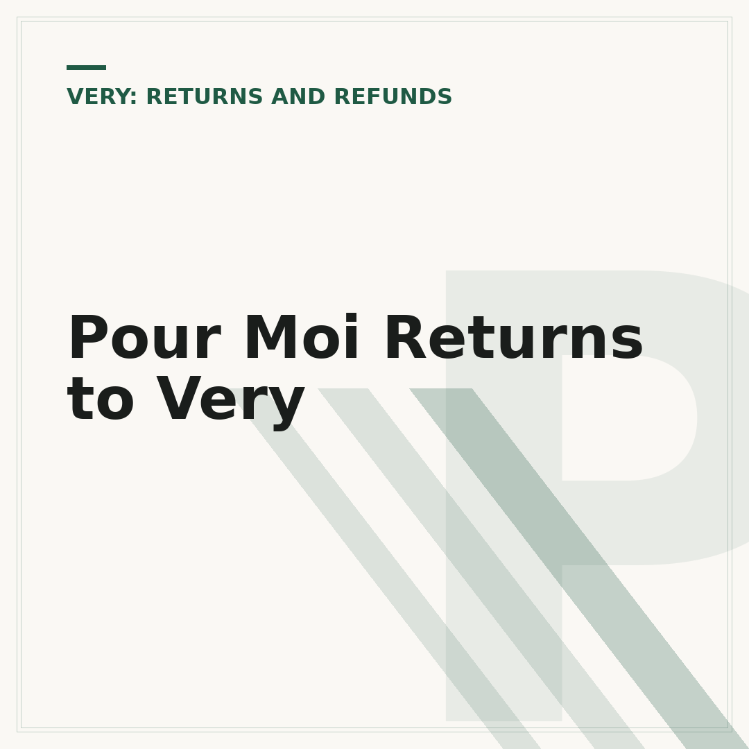 Pour Moi Returns to Very
