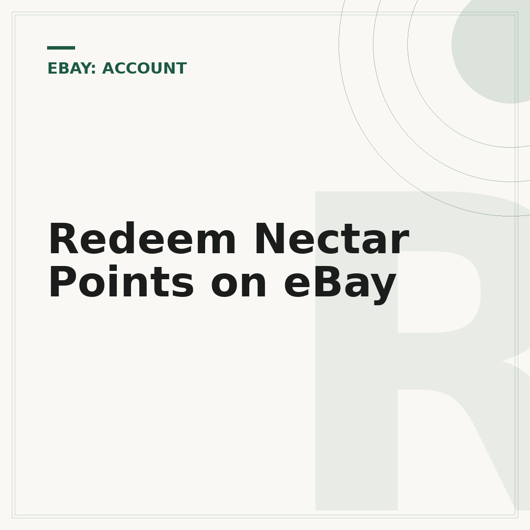 Redeem Nectar Points on eBay