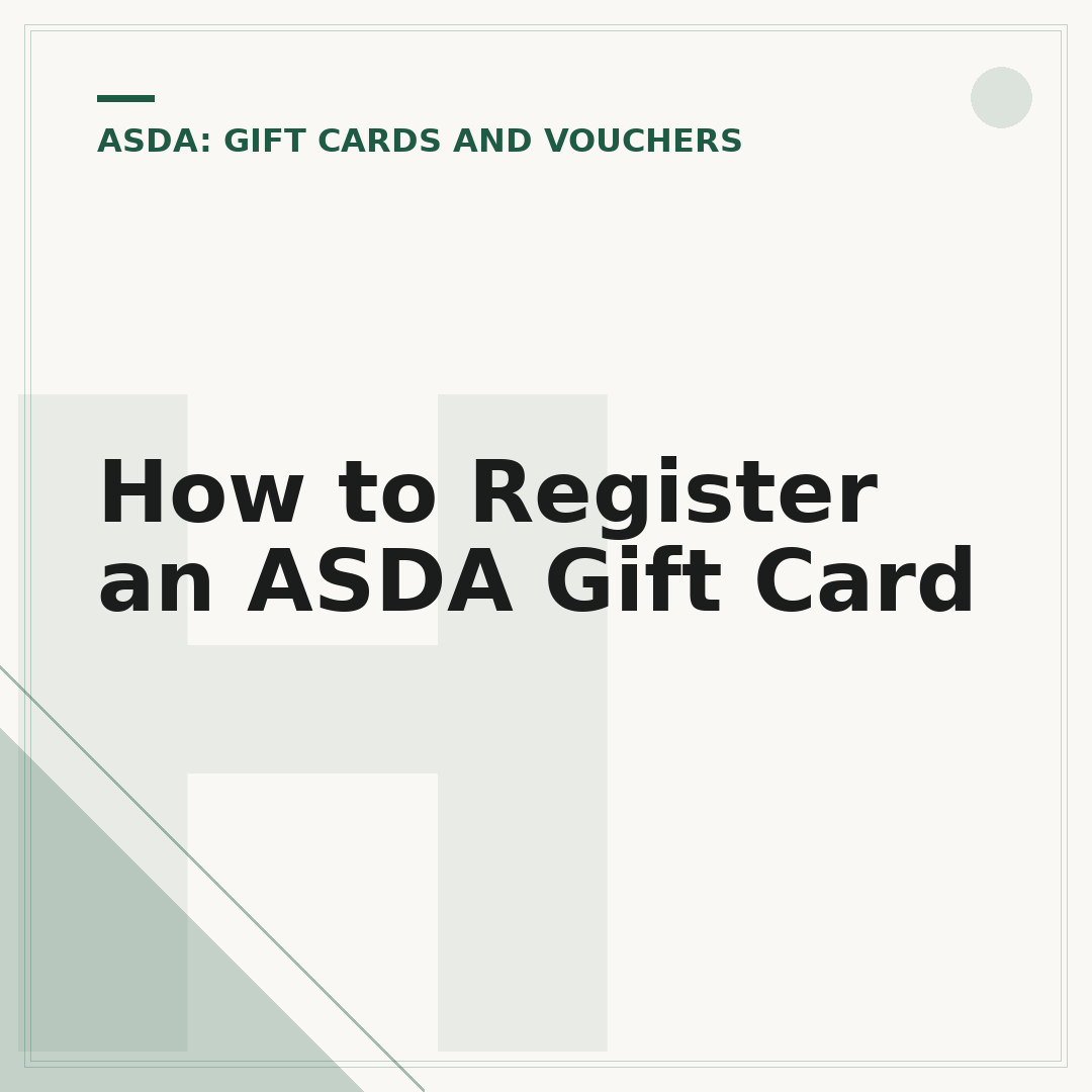 How to Register an ASDA Gift Card