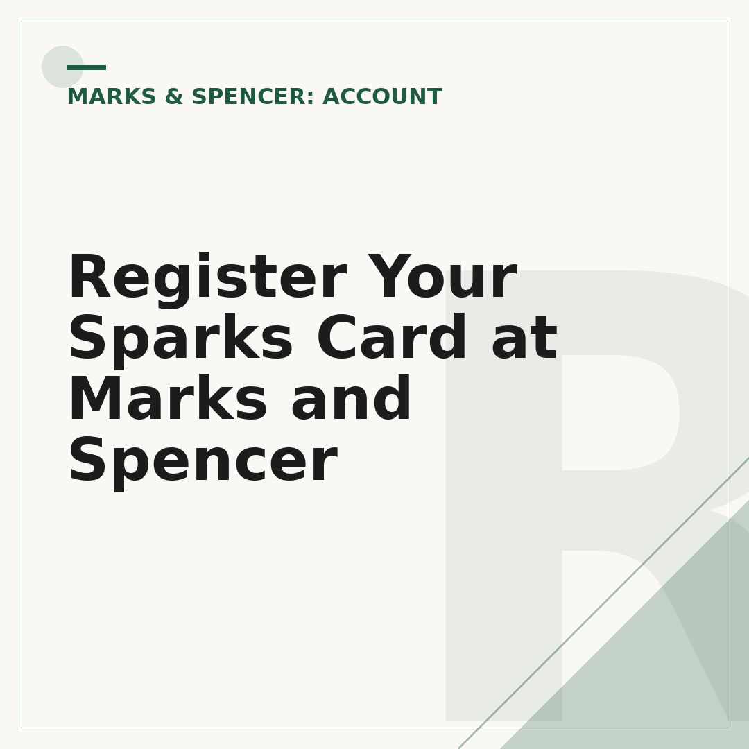 Register Your Sparks Card at Marks and Spencer