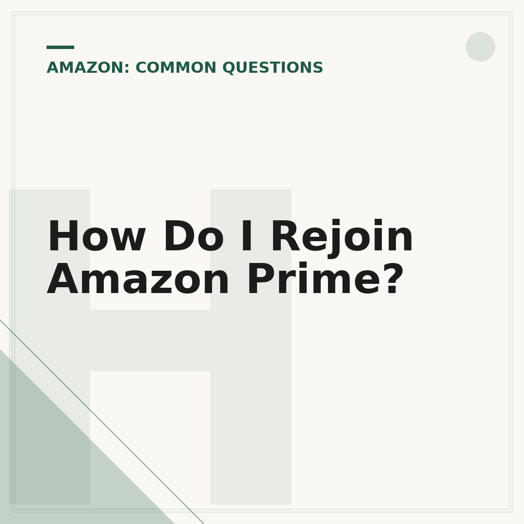 How Do I Rejoin Amazon Prime?