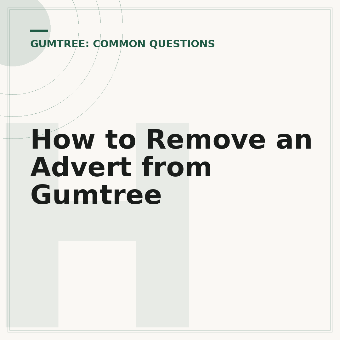 How to Remove an Advert from Gumtree