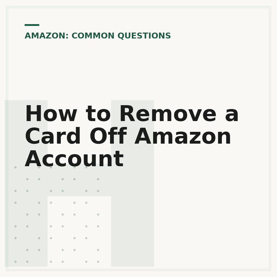 How to Remove a Card Off Amazon Account