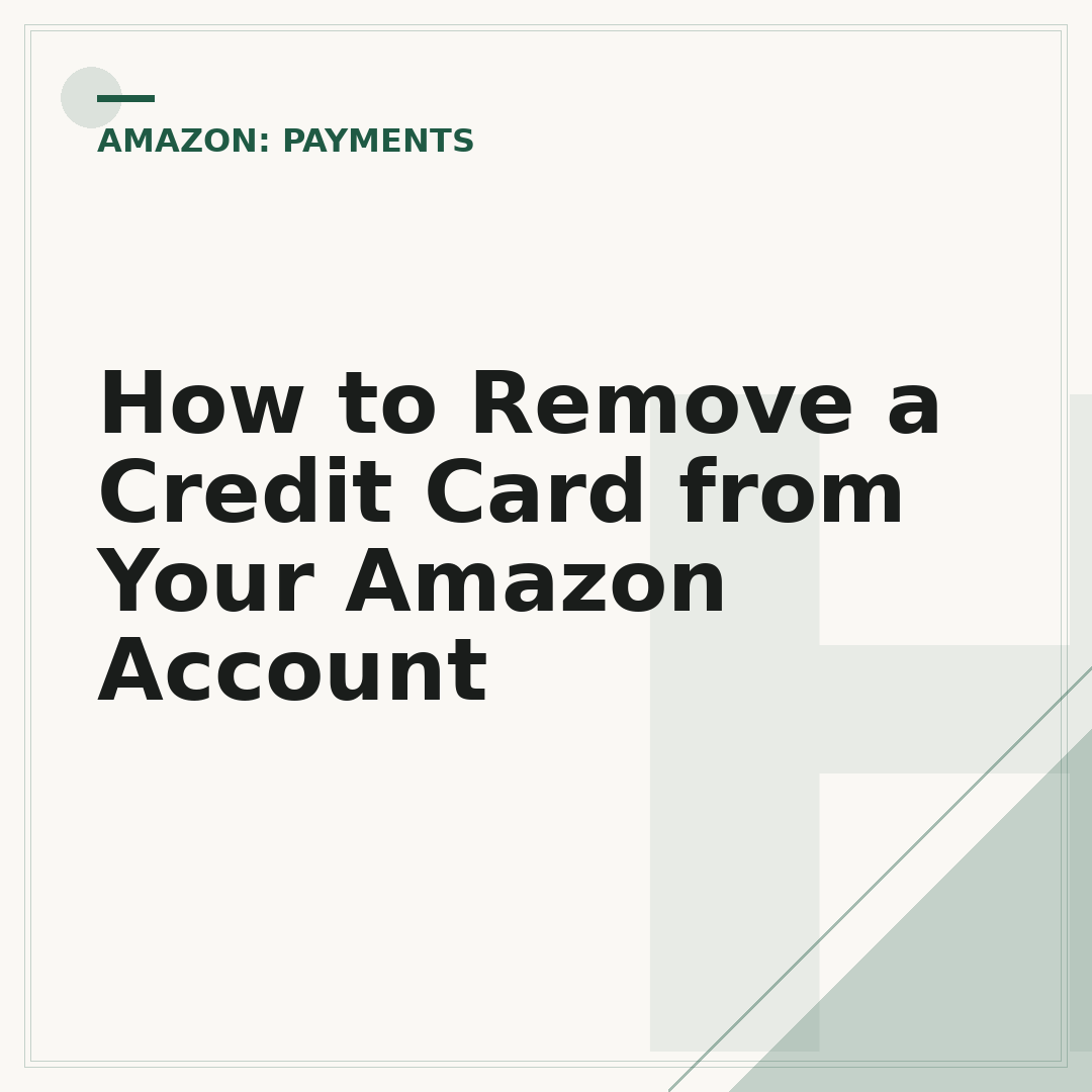 How to Remove a Credit Card from Your Amazon Account