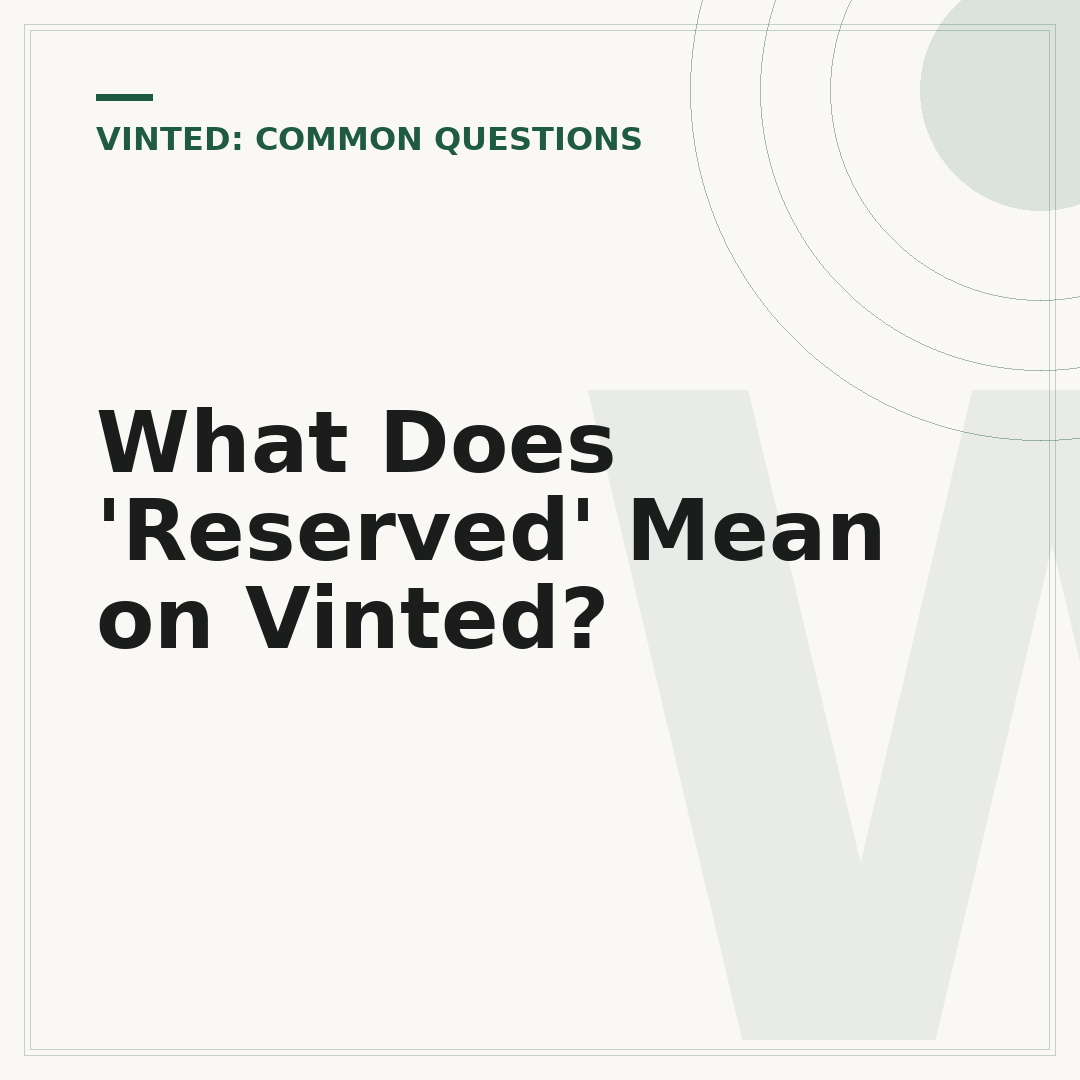 What Does 'Reserved' Mean on Vinted?