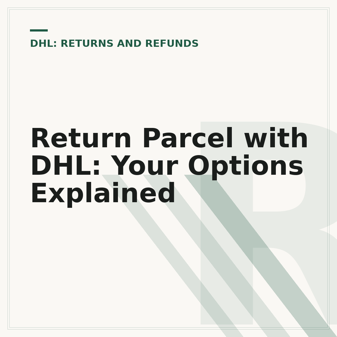 Return Parcel with DHL: Your Options Explained