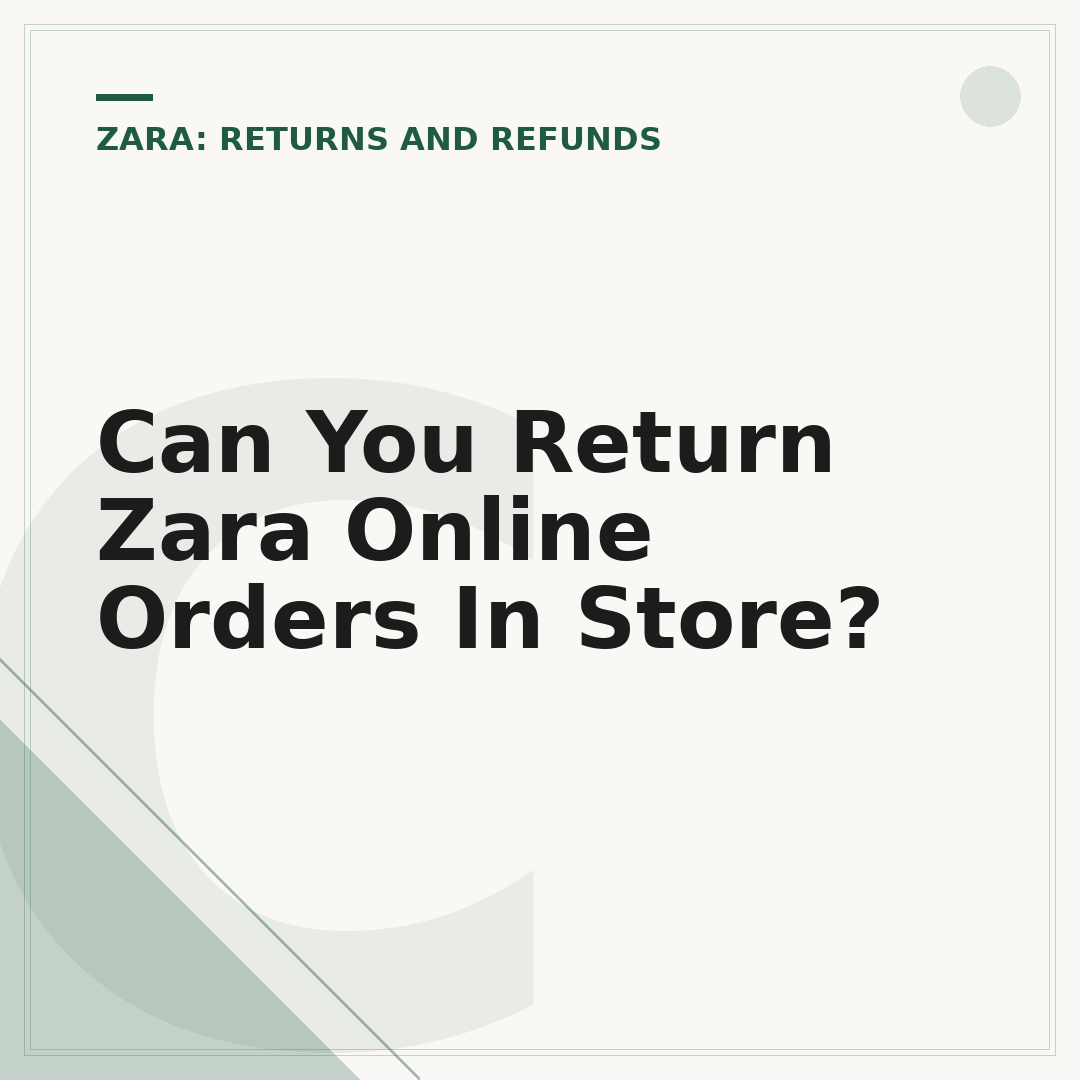 Can You Return Zara Online Orders In Store?