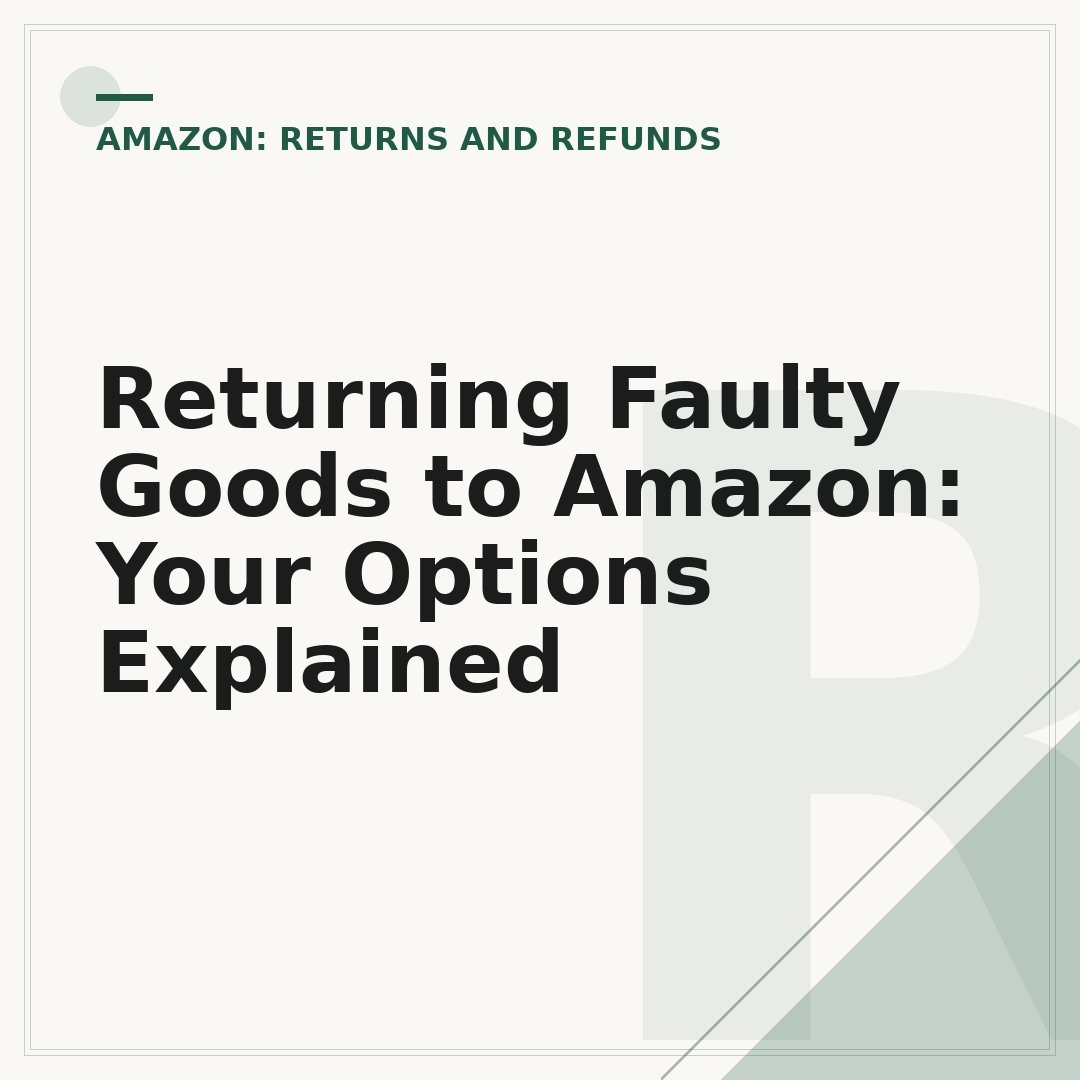 Returning Faulty Goods to Amazon: Your Options Explained