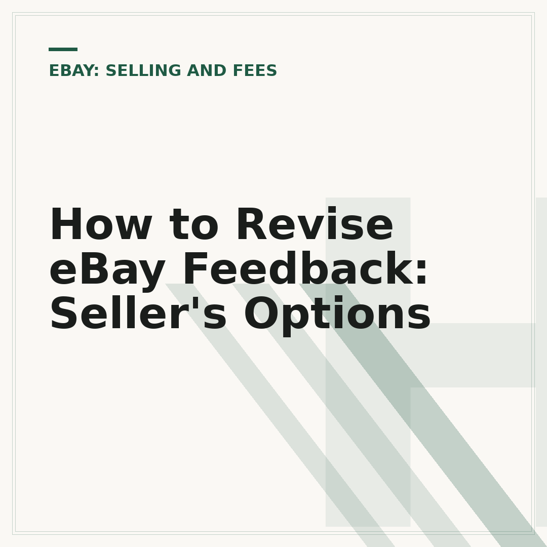 How to Revise eBay Feedback: Seller's Options