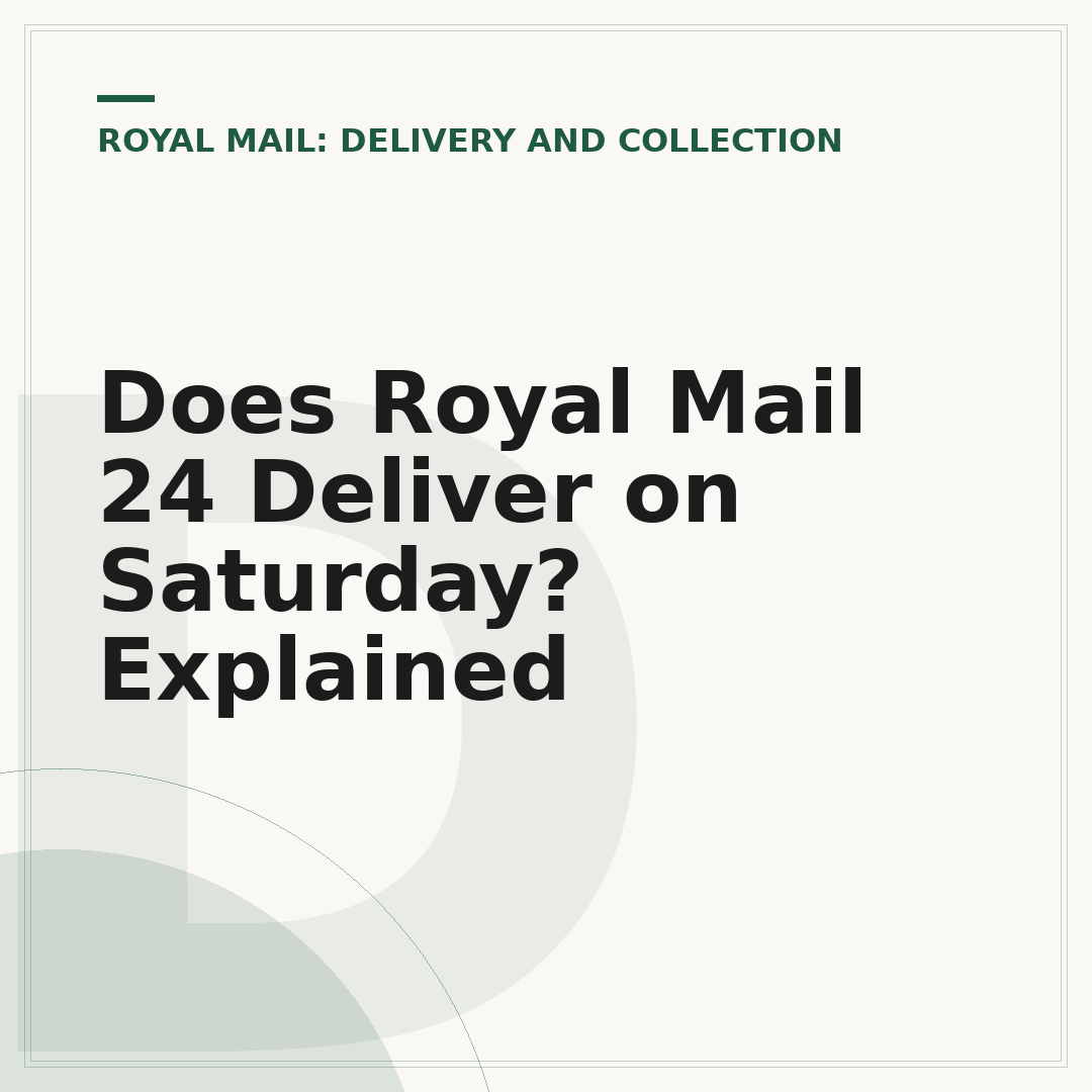 Does Royal Mail 24 Deliver on Saturday? Explained