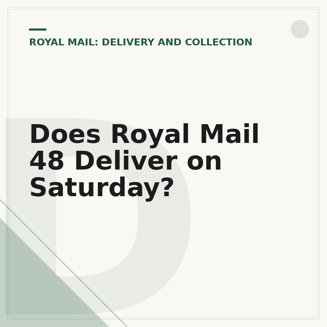 Does Royal Mail 48 Deliver on Saturday?