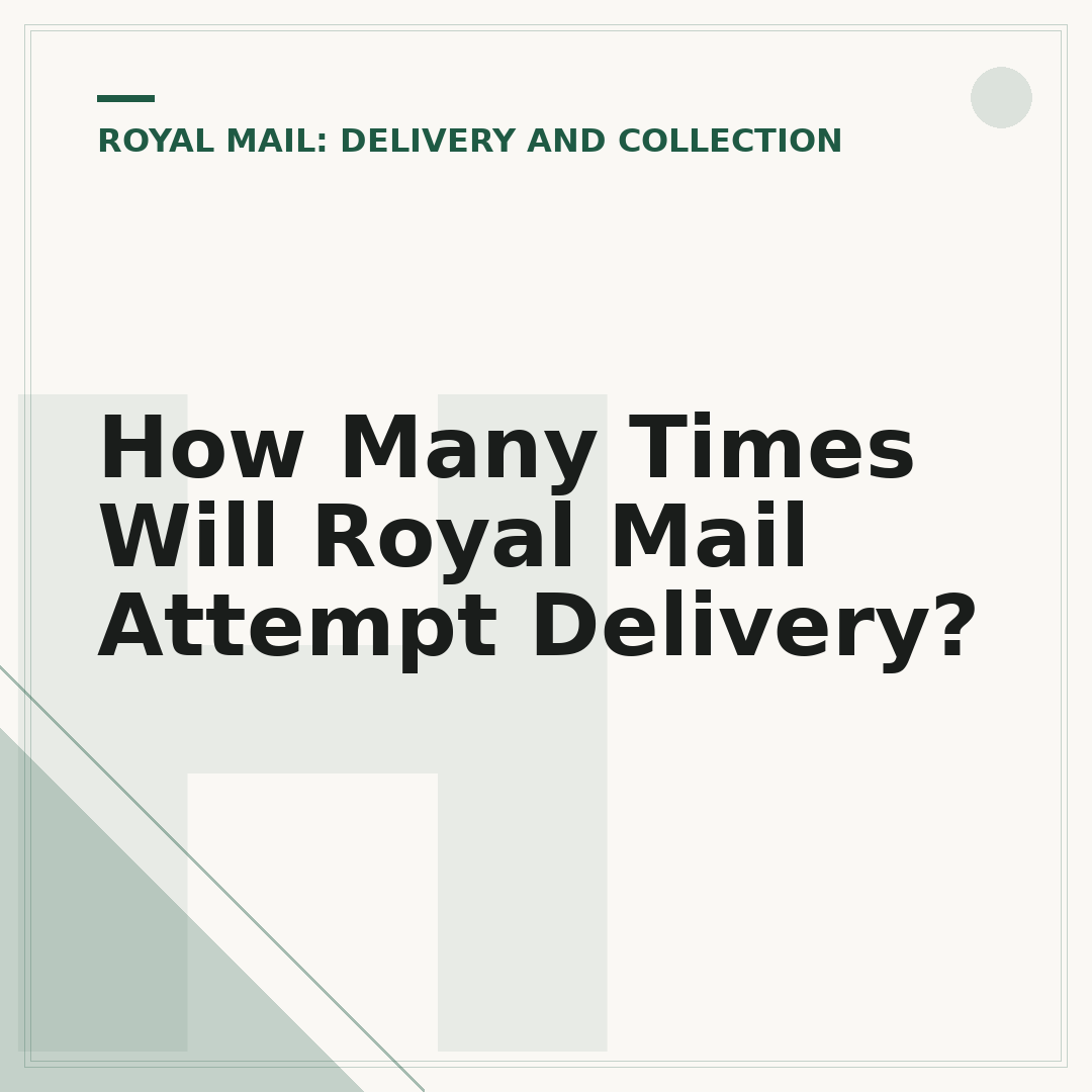 How Many Times Will Royal Mail Attempt Delivery?