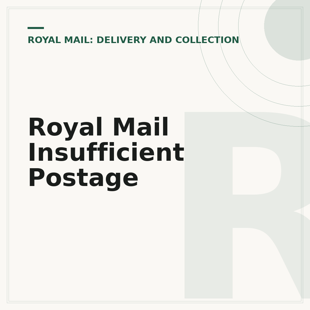 Royal Mail Insufficient Postage