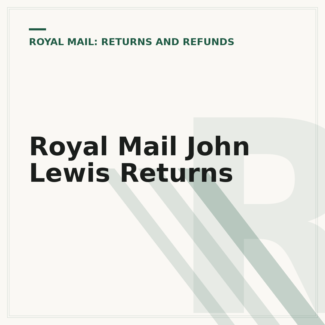 Royal Mail John Lewis Returns