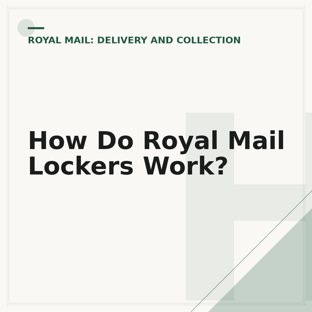 How Do Royal Mail Lockers Work?