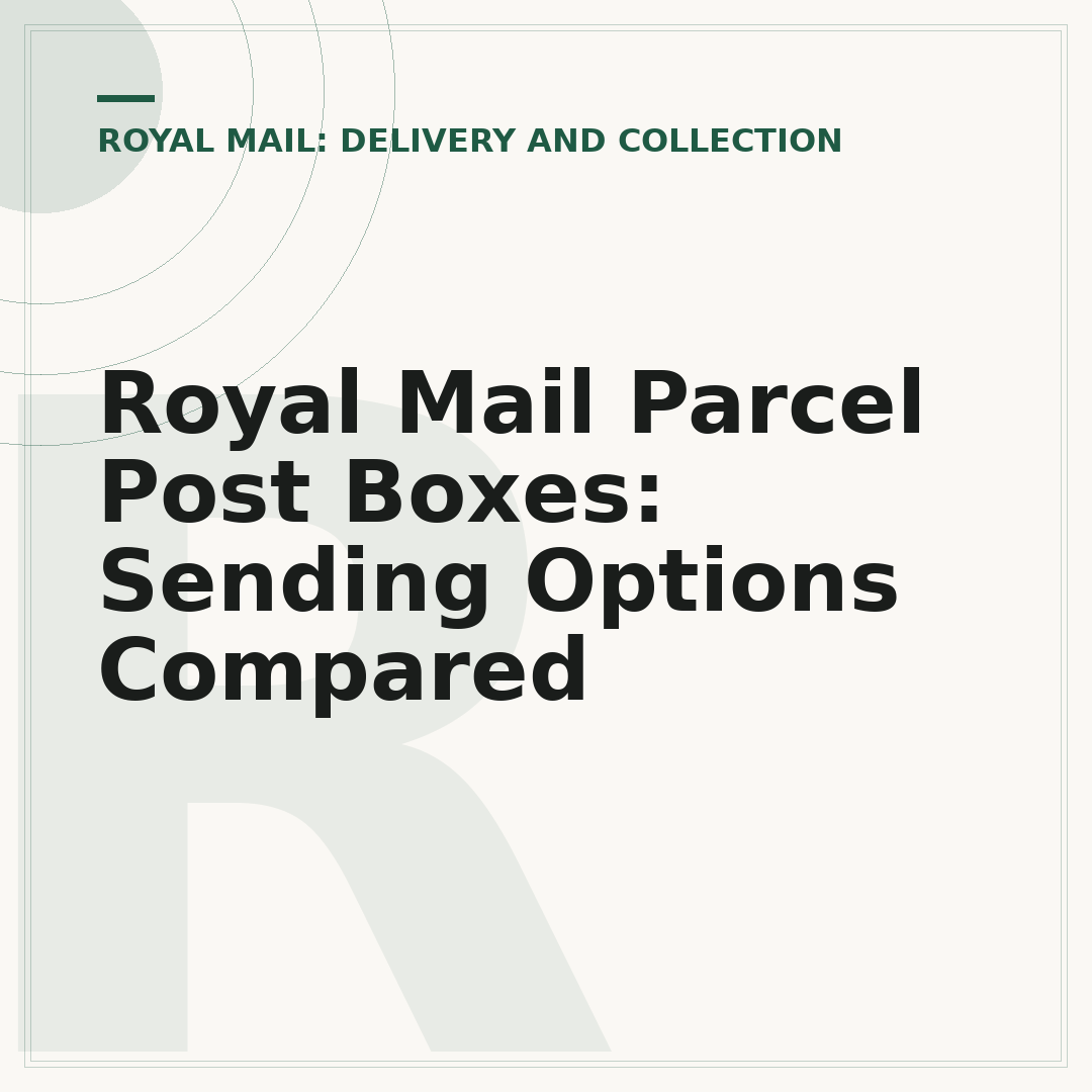 Royal Mail Parcel Post Boxes: Sending Options Compared