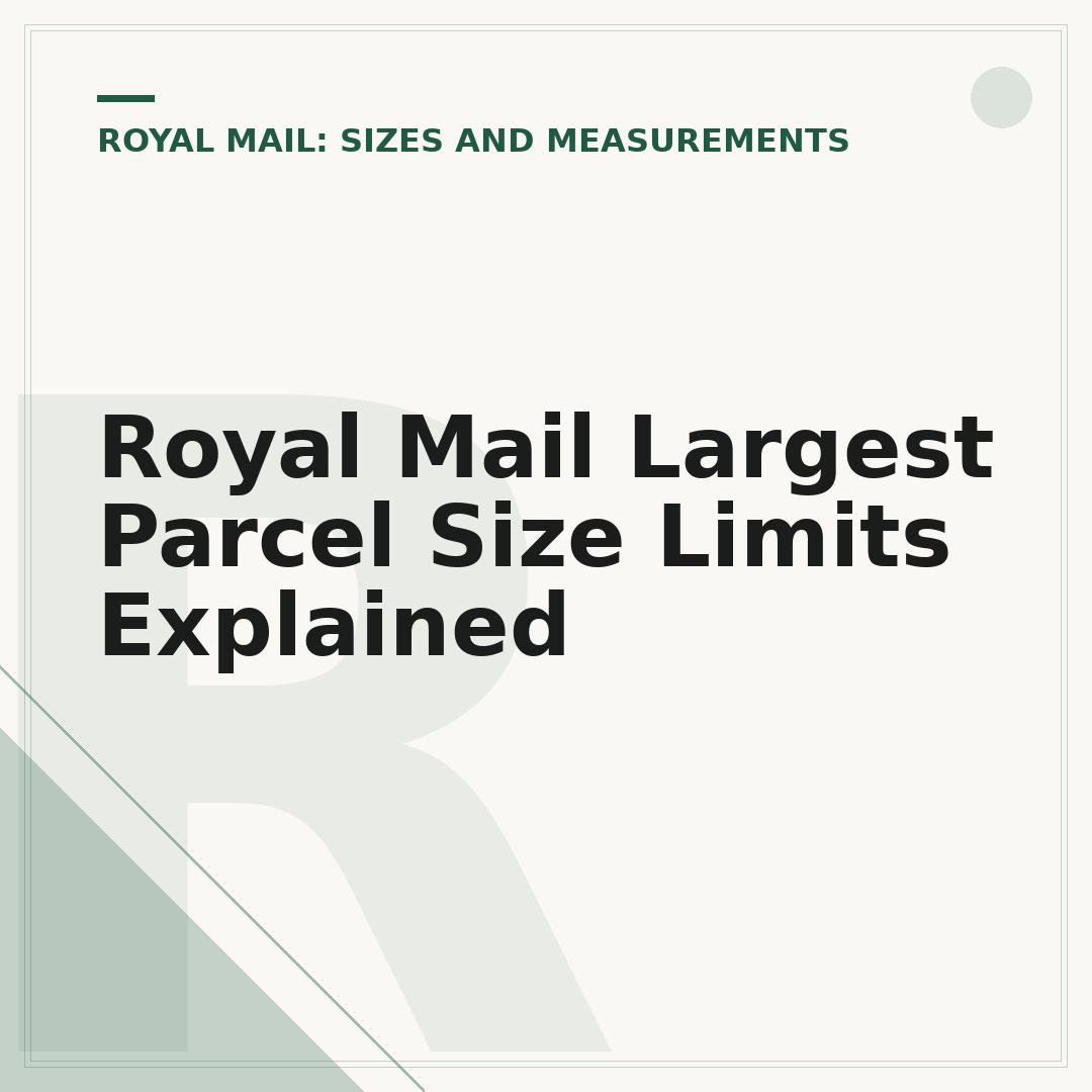 Royal Mail Largest Parcel Size Limits Explained