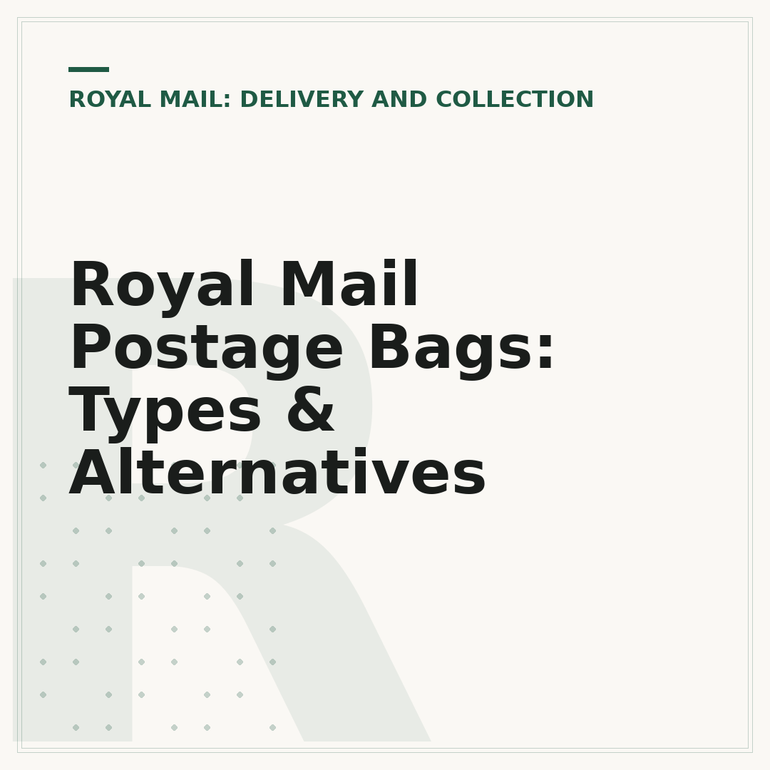 Royal Mail Postage Bags: Types & Alternatives