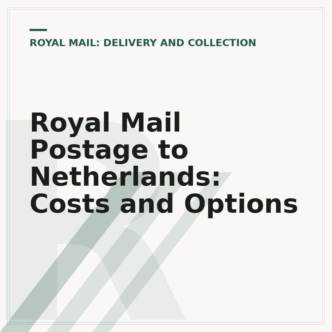 Royal Mail Postage to Netherlands: Costs and Options
