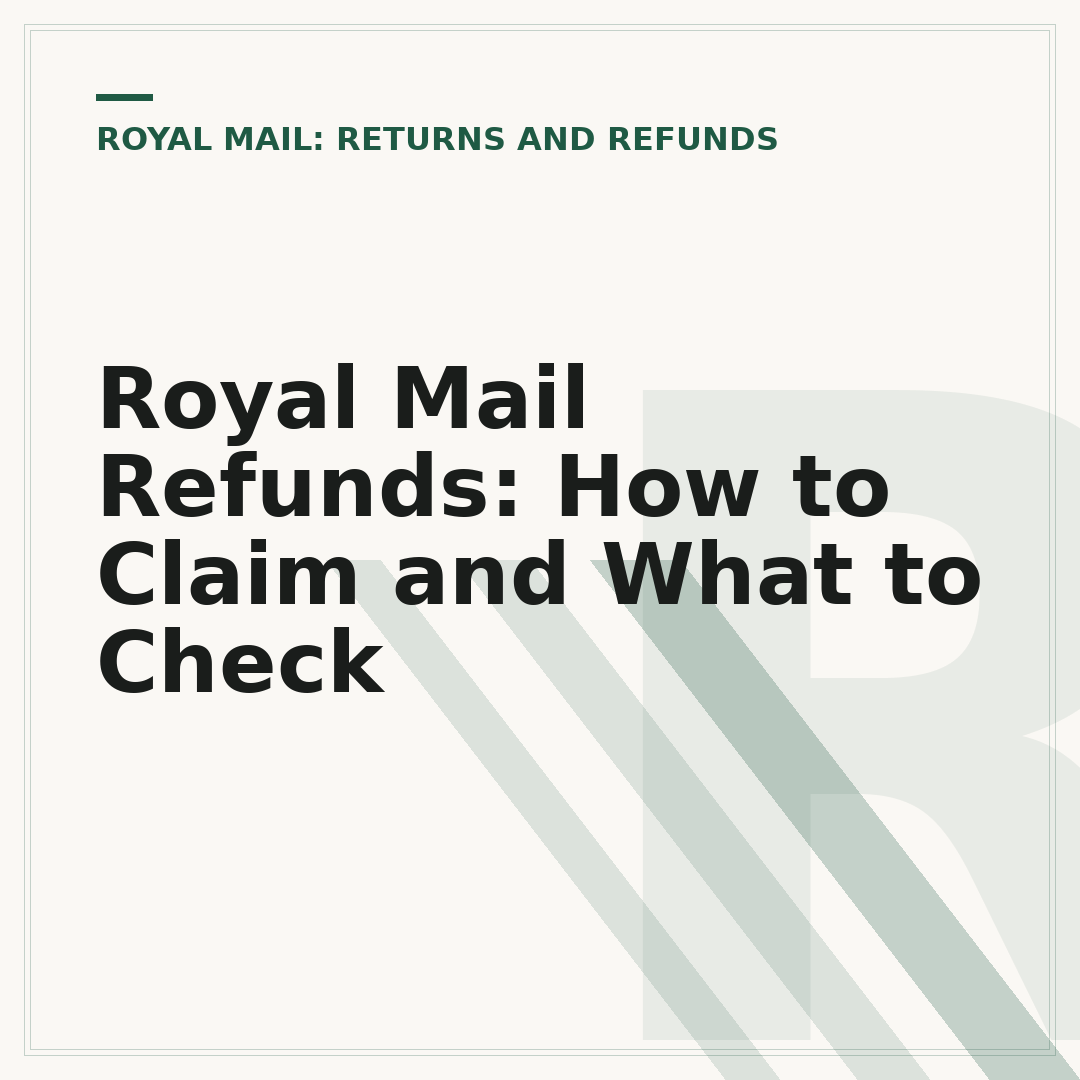 Royal Mail Refunds: How to Claim and What to Check