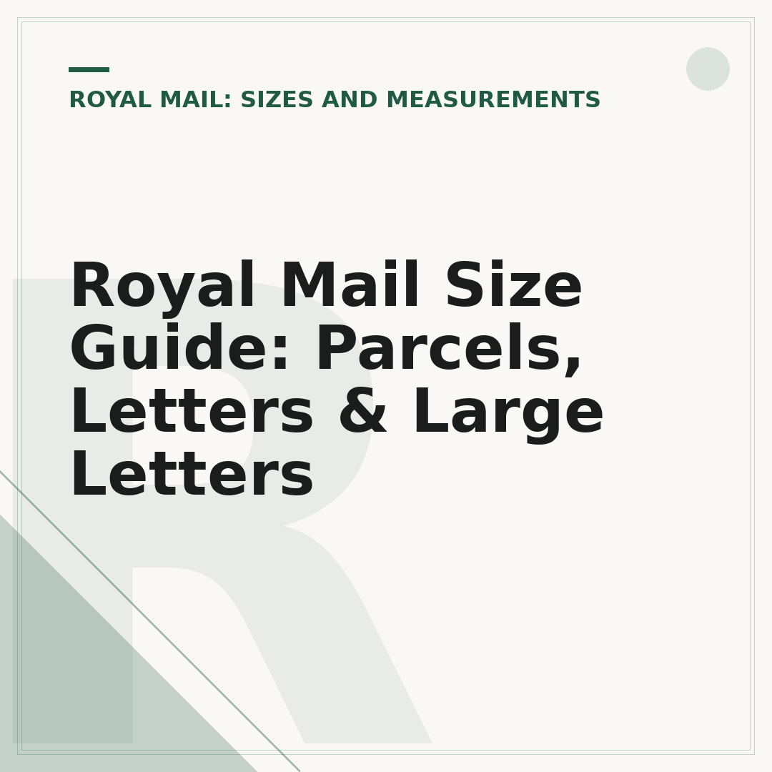 Royal Mail Size Guide: Parcels, Letters & Large Letters