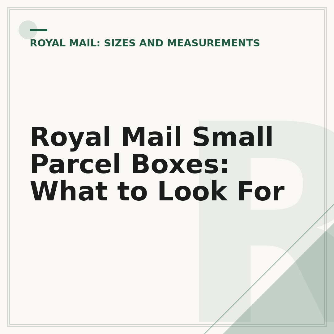 Royal Mail Small Parcel Boxes: What to Look For
