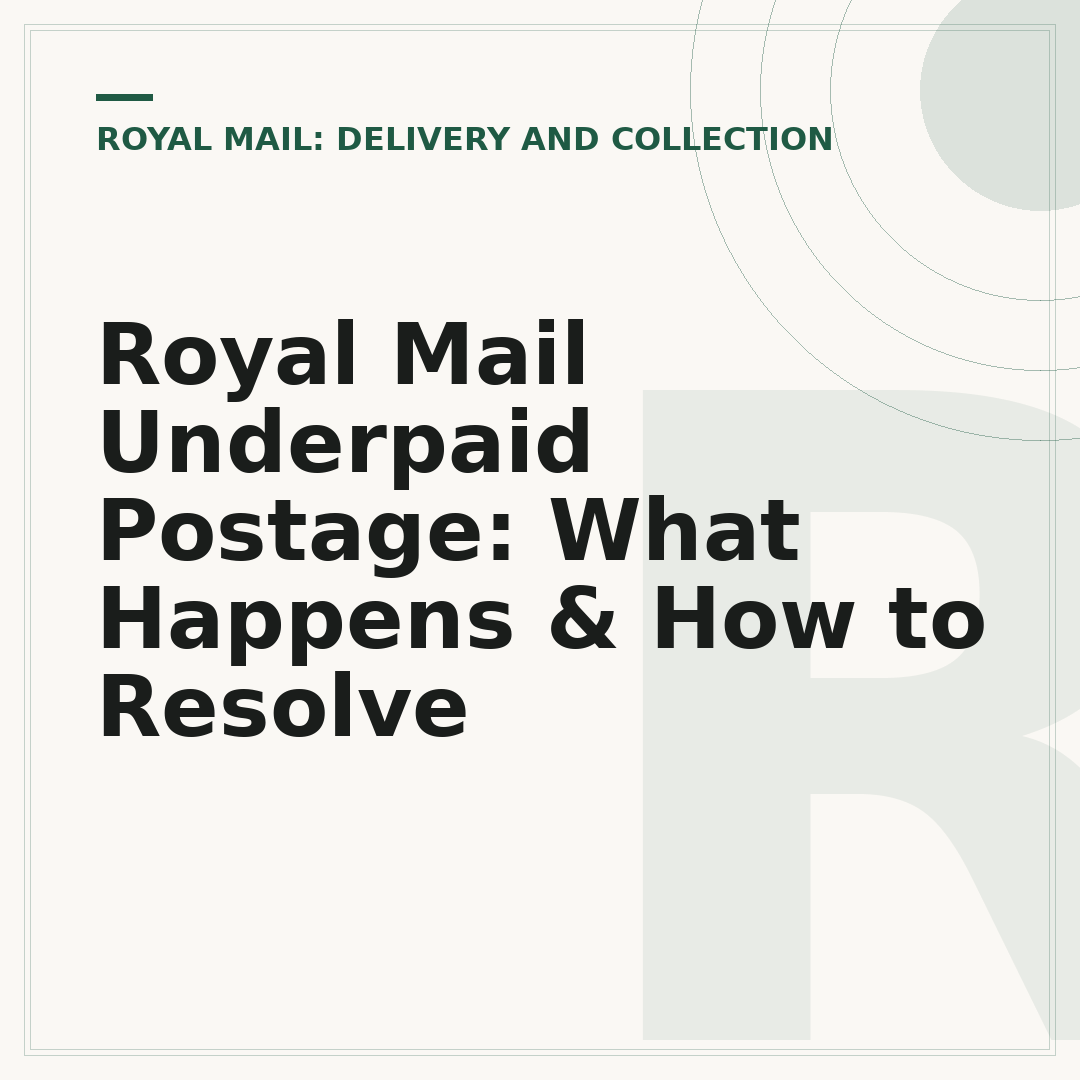 Royal Mail Underpaid Postage: What Happens & How to Resolve