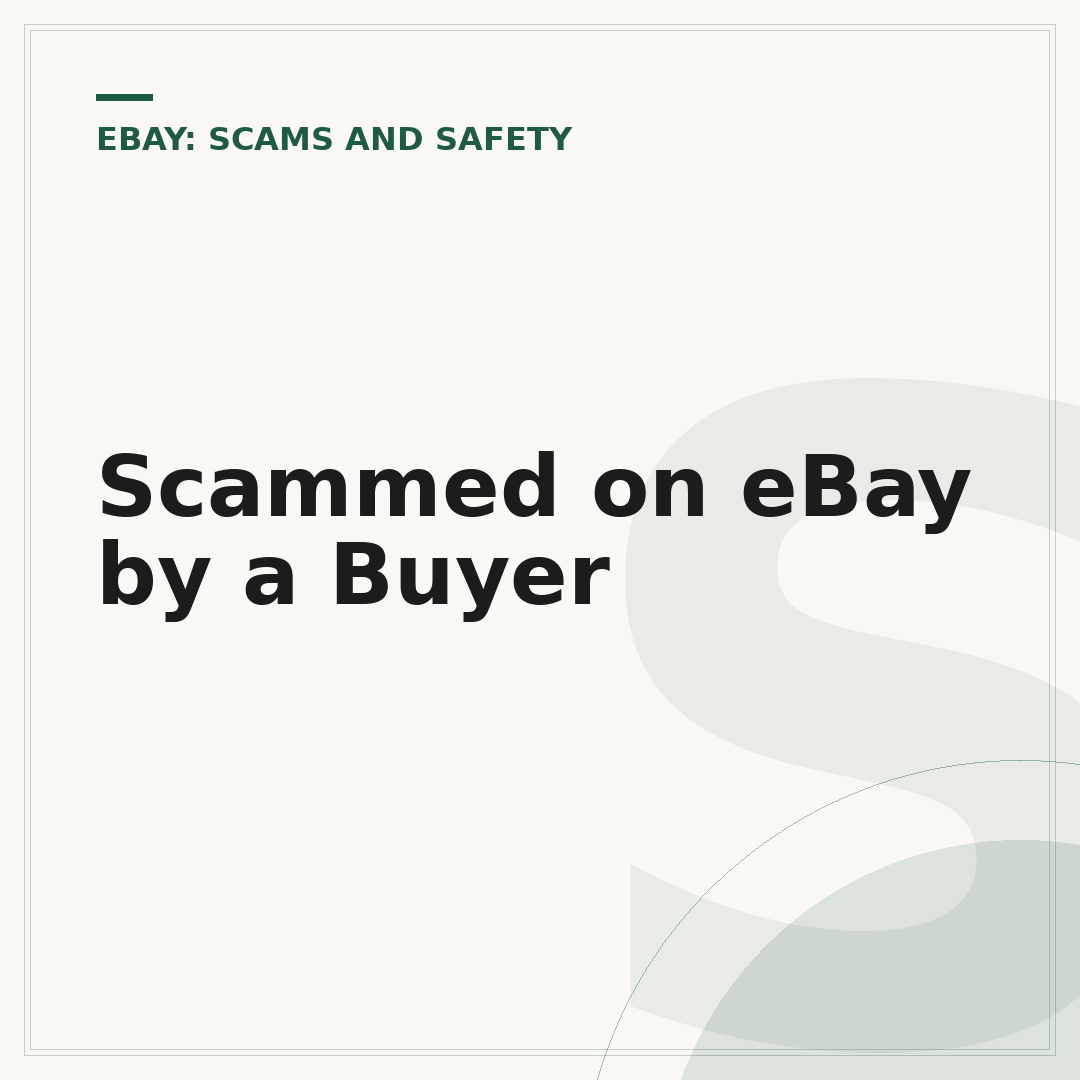 Scammed on eBay by a Buyer