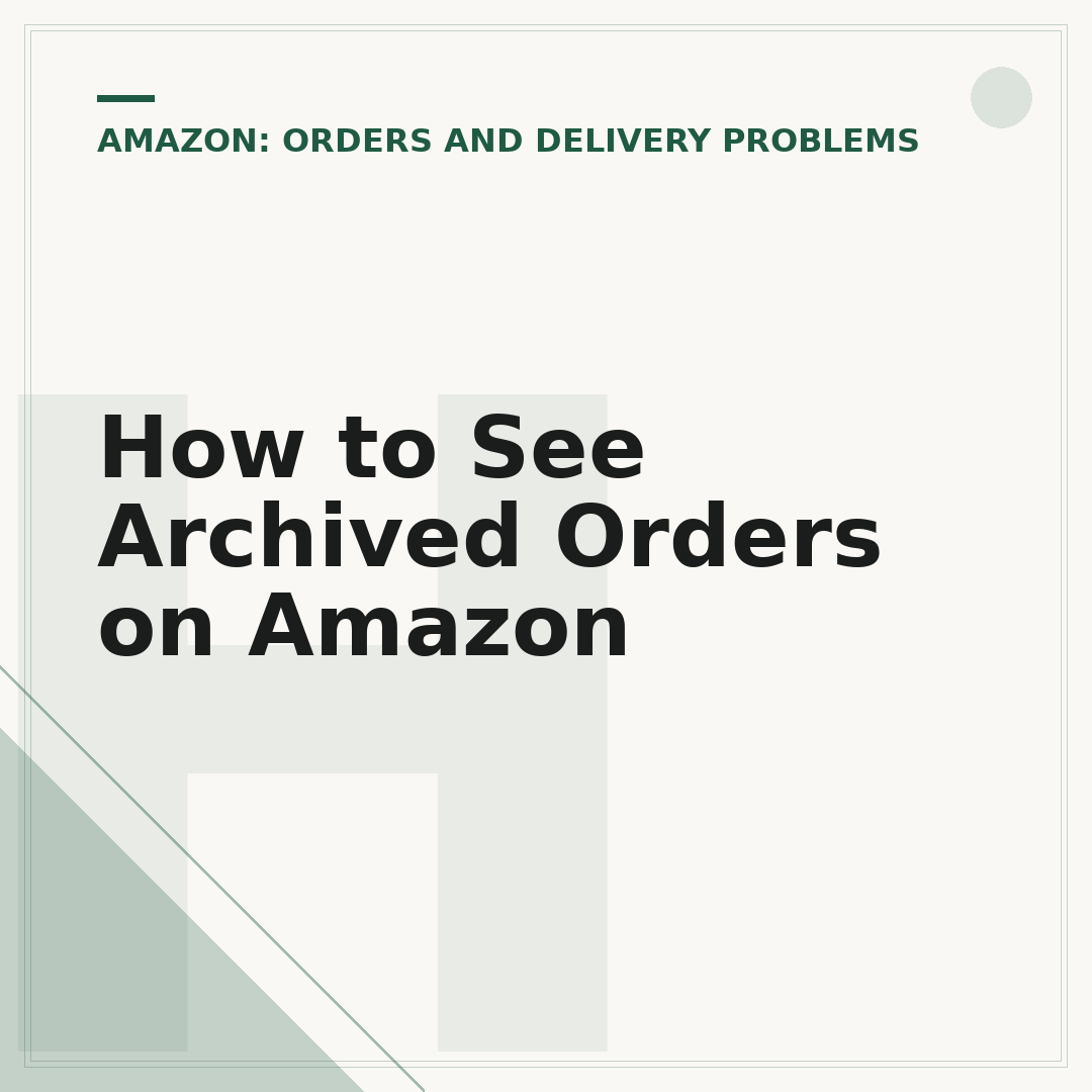 How to See Archived Orders on Amazon