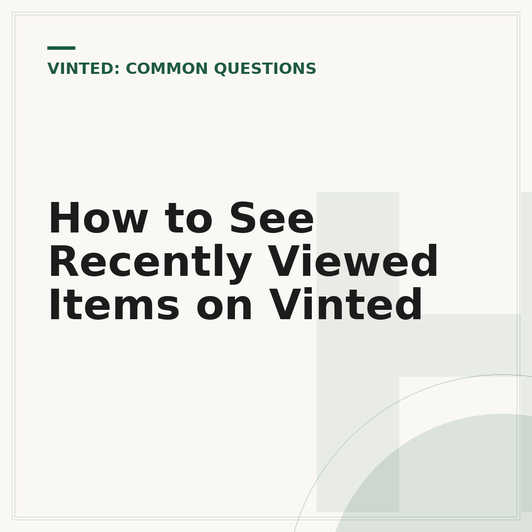 How to See Recently Viewed Items on Vinted