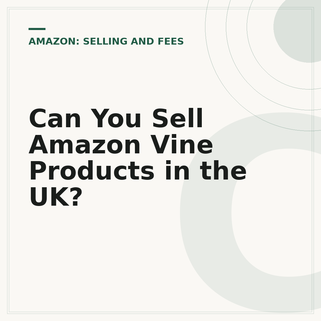 Can You Sell Amazon Vine Products in the UK?
