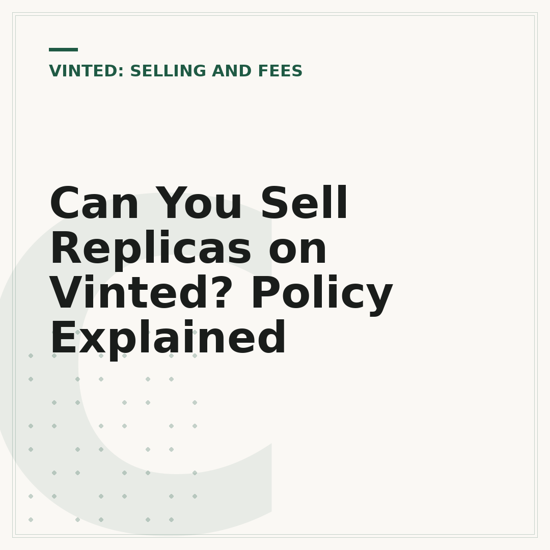 Can You Sell Replicas on Vinted? Policy Explained