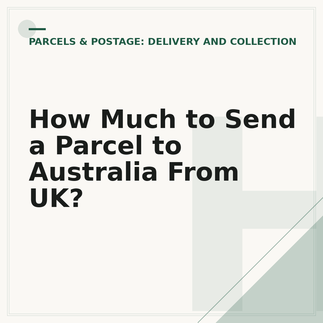 How Much to Send a Parcel to Australia From UK?
