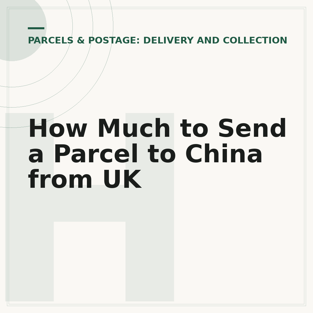 How Much to Send a Parcel to China from UK