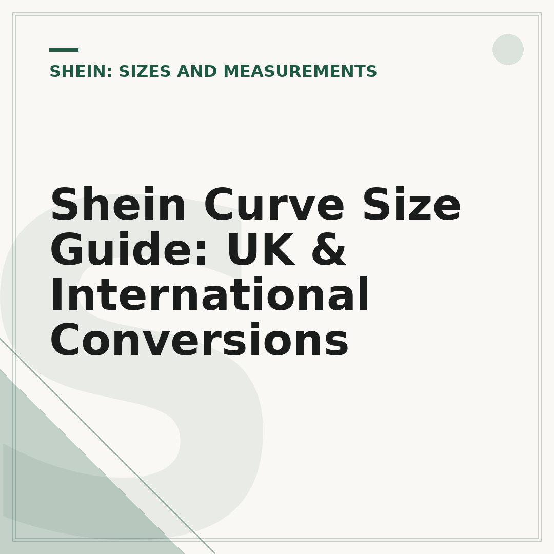 Shein Curve Size Guide: UK & International Conversions
